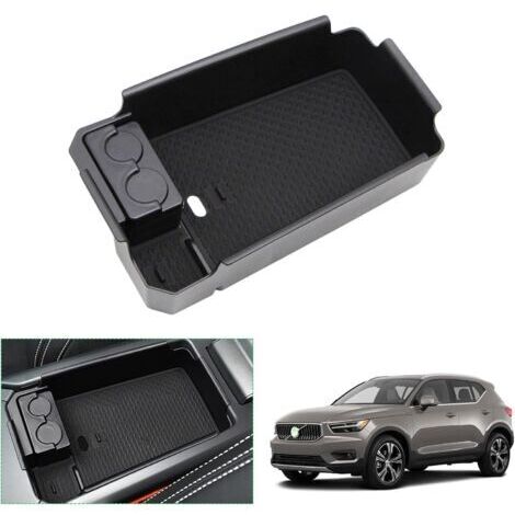 XC40 2018-2022 Boîte de Rangement pour Accoudoir,Accessoires Volvo XC40 (Noir)