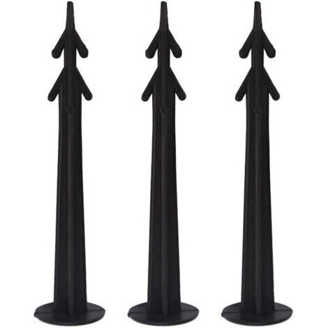 Ahlsen Piquets de Fixation pour bache - pour Toison de Mauvaises Herbes [100 pièces] - Extrêmement Stable - Ancrage de Sol en Plastique incassable， (1/5)