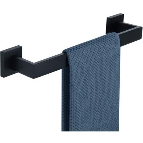 Ahlsen Porte-Serviettes Mural Porte-Serviettes de Salle de Bain Porte-Serviettes 40 CM, Acier Inoxydable SUS304 Finition Noire Mate (1/5)