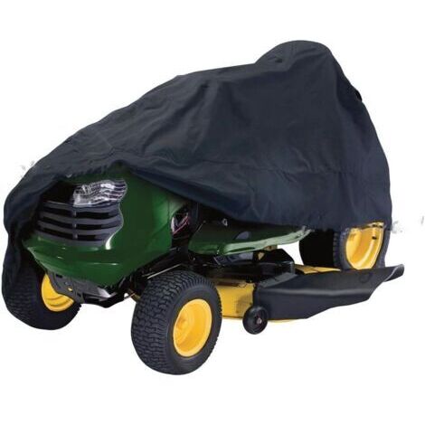 AHLSEN Housse de protection UV universelle pour tondeuse à gazon, tracteur de pelouse, tondeuse autoportée, tissu Oxford imperméable et anti-UV pour jardin extérieur (noir, taille : 177110110cm) (1/4)