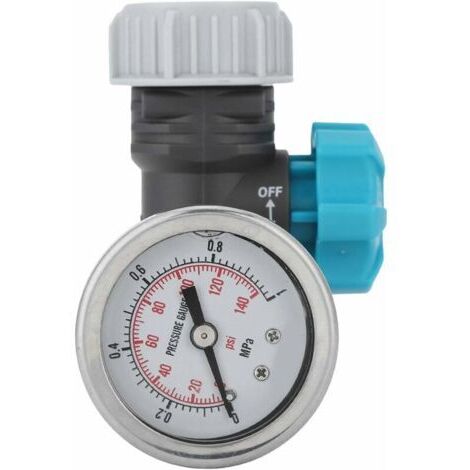 Ahlsen G3/4in Régulateur de Pression d'eau Réglable avec Manomètre Contrôleur d'irrigation de Jardin à Effet de Serre Réducteur de Pression d'eau Réglable sans Plomb en Laiton avec Manomètre, (1/5)