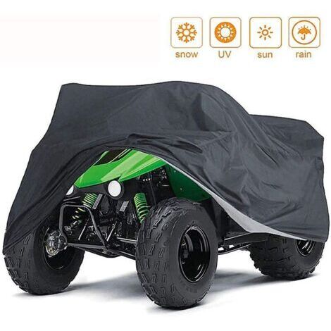 Ahlsen Housse de protection pour quad en plein air, imperméable coupe-vent anti-UV et anti-poussière, pour protéger votre quad par tous les temps, convient à la plupart des types de quads (Noir