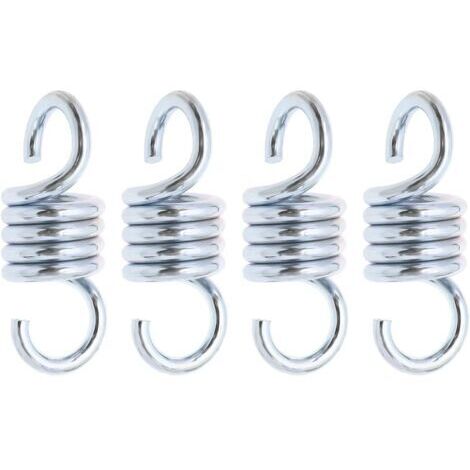 Ahlsen 4pcs Suspension Ressort Crochet Remplacement en Métal Swing Ressort Crochets Suspendus Ressort Crochets Accessoires de Jardin pour Suspension Chaise Hamac, Argent (1/5)