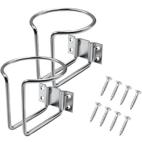 Ahlsen 2 Pièces Anneau De Bateau Porte-Gobelet, Porte-Gobelet De Voiture avec Vis, Anneau en Acier Inoxydable Porte-Gobelet, Porte-Gobelet Universel, pour Marine Yacht Camion RV Voiture Remorque Matér
