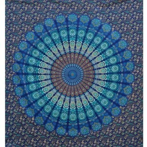 Ahlsen Tapisserie Cadeau Tapisseries Hippie Mandala Bohème Psychédélique Complexe Indien Tenture Murale Literie Couvre-lit (1/5)