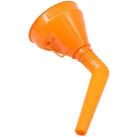 Ahlsen Essence Entonnoir Flexible Voiture Amovible Huile Entonnoir Essence avec Ravitaillement en Carburant Filtre en Polyéthylène Tuyaux Voiture De Remplissage De Carburant 13cm Orange (1/5)
