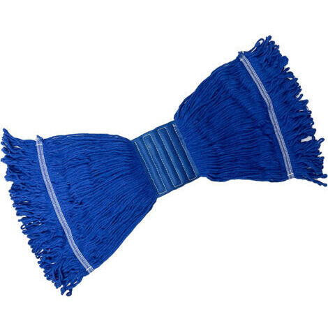 Ahlsen 2 Pack Mop Head Replacement Commercial Cleaning Mop Head Wet String Blue Mop Head Refills Heavy Duty Cotton Industrial Mophead Large Looped End Microfiber Mop Heads for Floor Cleaning (1/5)