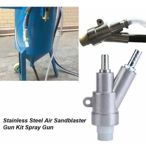 Forehill – Pistolet de sablage à air avec buse de rechange en carbure de bore – Distance de travail 18-36 pouces – Aluminium noir (1/4)