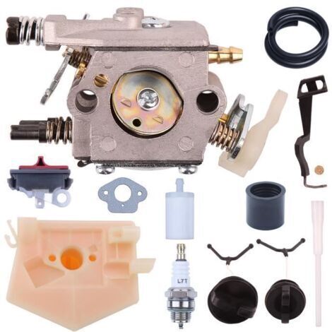 Forehill – Carburateur pour tronçonneuse Husqvarna 50 51 55 Rancher – Remplace Walbro WT-170 – Performances optimales – Inclus filtre à air et ligne de carburant (1/4)