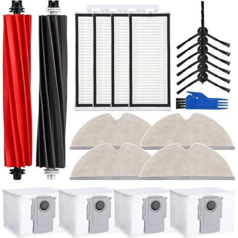 Kit accessoires pour Roborock Q8 Max+/Q8 Max/Q5 Pro+/Q5 Pro Aspirateur,Pièces de Rechange pour Roborock, 2 Brosse Principale, 4 HE (1/4)