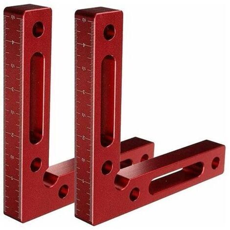 Bloc de règle triangle de positionnement à angle droit à 90 degrés clip à angle droit A rouge (1/4)