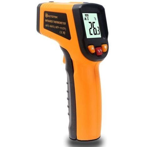 Thermomètre infrarouge thermomètre à eau électronique de haute précision à usage industriel '600B-50 600 ℃ émissivité réglable (1/4)