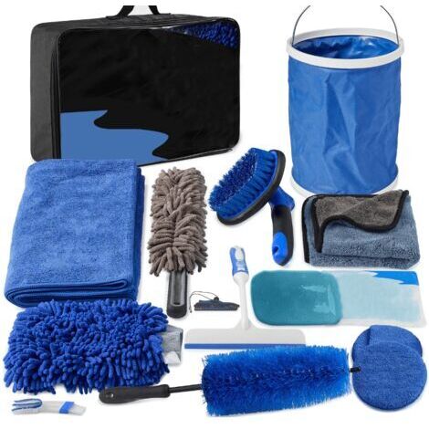 FOREHILL Ensemble d'outils de lavage de voiture haute qualité avec chiffons d'hiver et boîte à outils - Kit de nettoyage complet pour professionnels