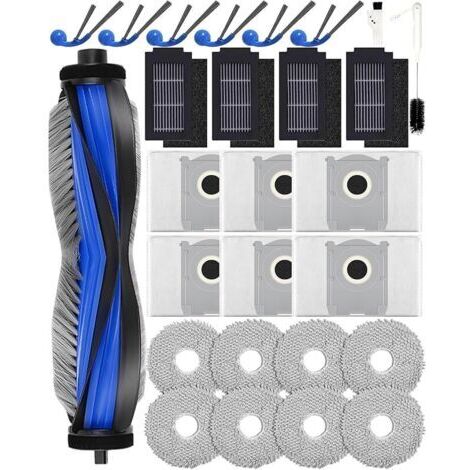 27 pièces T30C Omni accessoires pour Ecovacs Deebot T30C Omni, T30C Omni Gen2 aspirateur robot:1 brosse principale, 6 brosses latérales, 6 sacs à poussière, 4 filtres HEPA, 8 Lingettes de Nettoyage (1/4)