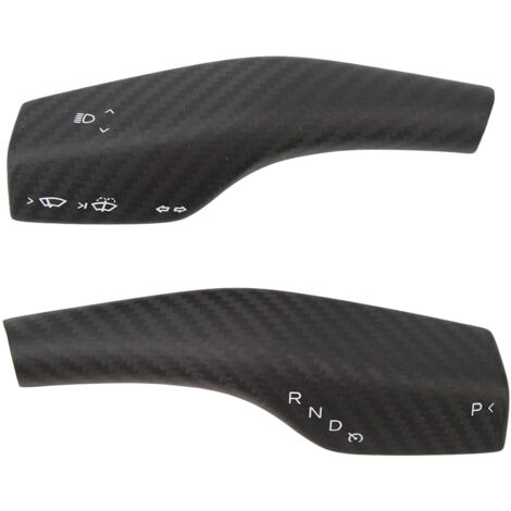 FOREHILL Lot de 2 housses de levier de vitesse pour volant en fibre de carbone véritable, résistantes aux rayures, pour Tesla Model 3 Y 3K Twill Matte (1/5)