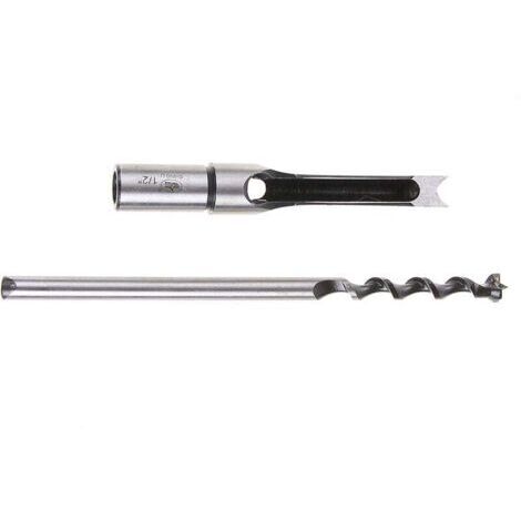 Perceuse à trou carré pour le travail du bois portant l'ouvre-trou carré pour le travail du bois en acier 4PC (1/4)