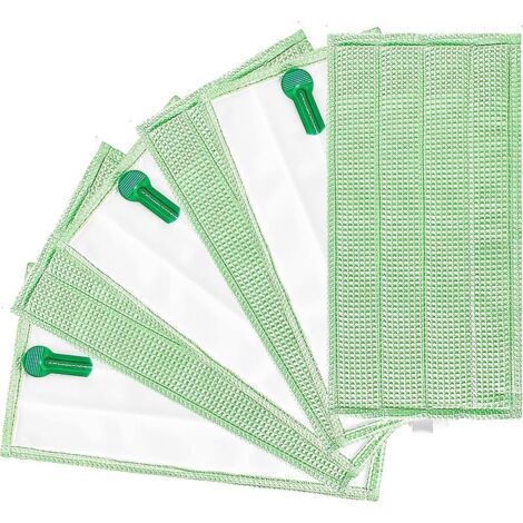 FOREHILL Lot de 6 chiffons de rechange pour Folletto SP600 SP600S en microfibre compatibles avec Folletto Aspira Puli Lava Vert (1/5)