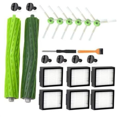 PièCes de Rechange pour Brosses IRobot Roomba Series E/I/J 6 Filtres Haute Performance 6 Brosses de Nettoyage des Bords (1/4)