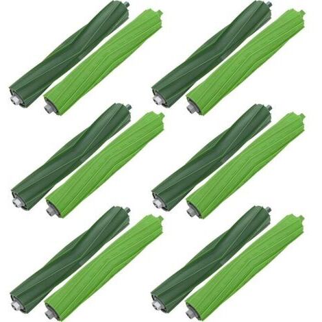FOREHILL Lot de 6 Rouleaux de Brosse compatibles avec iRobot Roomba, 12 brosses en Caoutchouc de Rechange pour Roomba Série E E5 E6 E7, I (1/4)