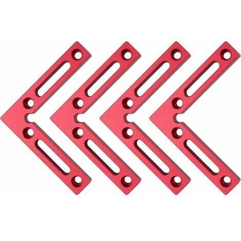 Équerres de Positionnement, Degrés en Alliage d'Aluminium 4,7"x 4,7" Pince d'angle type L 90° Pinces à Angle Droit pour Tiroirs Armoires Cadre Photo - (1/4)