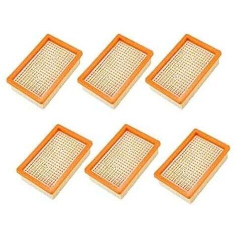 Lot de 6 Filtres pour Aspirateur Karcher MV4 MV5 MV6 WD4 WD5 WD6, PièCes de Rechange Filtre HéPatique (1/4)