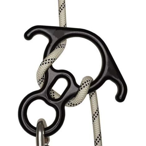 Dispositif de Descente à Oreille Recourbée 50kN Descendeur Figure 8 Aluminium Materiel pour Les Loisirs De Plein Air Appliquer Cordes (1/4)