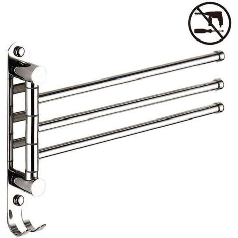 FOREHILL Porte-serviette pivotant mural en acier inoxydable, bras de tige de serviette de bain, salle de bain / cuisine pivotant porte-serviettes organisateur de Soutiende Soutien------- 3 taille de t (1/4)
