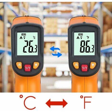 Thermomètre infrarouge thermomètre à eau électronique de haute précision à usage industriel '600B-50 600 ℃ émissivité réglable (1/3)
