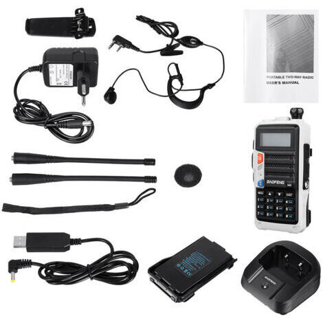 Forehill – Talkie-walkie tri-bande 10W – Portée 10 km – 128 canaux – Batterie Li-ion 2800mAh – Lampe de poche LED – Communication mains libres (1/4)