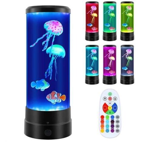 à Bulles, Lampe à MéDuses, LumièRe LED D'Aquarium à 16Couleurs Changeantes avec TéLéCommande, Veilleuse à MéDuses AlimentéE par USB (1/3)