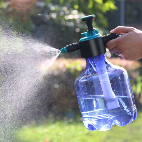 Arrosoir grande capacité, arrosoir 3L, pulvérisateur ménager manuel à pression d'air pour outils de jardinage, arrosoir arrosoir (3L manuel bleu saphir transparent, avec tige universelle) (1/4)