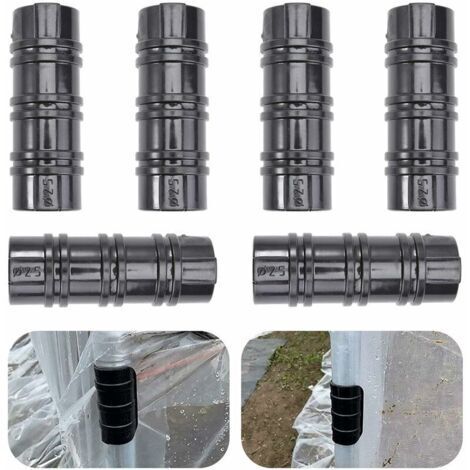 Clips de film pour tuyaux de serre - 50 clips pour accessoires en plastique pour plantes de construction et de jardin Clips de serre de 25 mm (1/3)