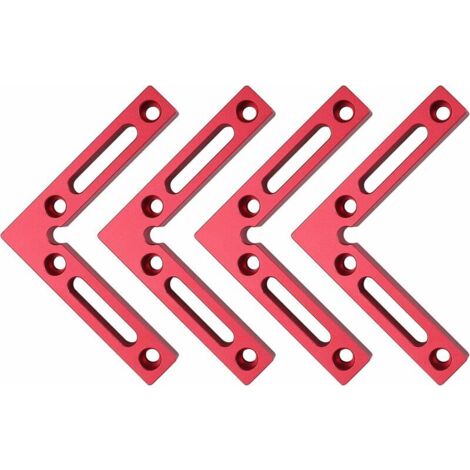 Équerres de Positionnement, Degrés en Alliage d'Aluminium 4,7"x 4,7" Pince d'angle type L 90° Pinces à Angle Droit pour Tiroirs Armoires Cadre Photo - (1/5)