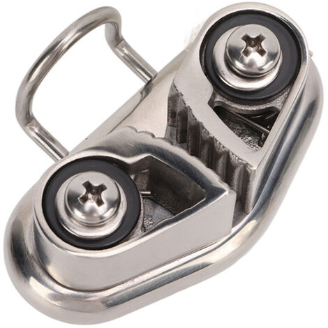 Taquet à came pour bateau avec anneau de guidage en fil de fer Équipement de Pilates pour voilier Acier inoxydable 316 poli miroir pour corde de 10 mm (1/4)