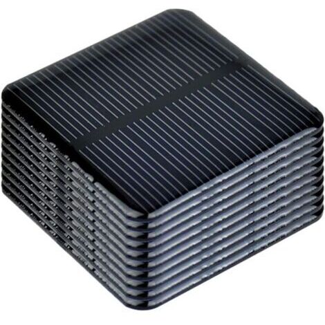 10 Pièces Mini panneau solaire, monocristallines mini cellules solaires 50mm x 50mm 2V 160mA pour charge de panneaux solaires DIY