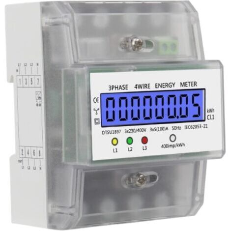 Compteur électrique Numérique Compteur électrique Triphasé LCD,Compteur électrique Numérique Triphasé, 4 fils, Compteur KWh,Compteur de Courant Alternatif Pour Systèmes de Mesure de Puissance (1/5)