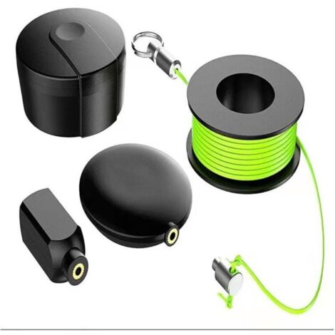 Lntyq Extracteur de fil magnétique, Ensemble d'extracteurs de câbles magnétiques de 4 paquets avec fils magnétiques, cordes en nylon, câble de guide de fil magnétique outils de pêche fil (1/4)