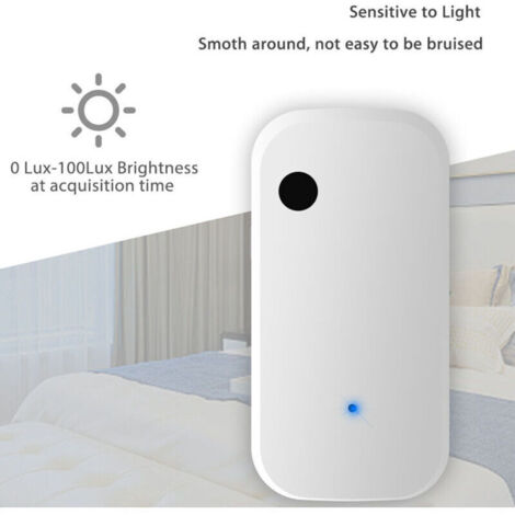 Capteur de luminosité Wi-Fi Tuya, capteur d'éclairage intelligent pour la maison, capteur de luminosité avec Link Control, fonctionne avec les appareils Tuya, compatible avec Alexa et Google Home. (1/3)