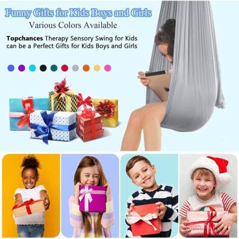 Nouveau hamac balançoire pour enfants, intérieur/extérieur, yoga thérapeutique, autisme, durable