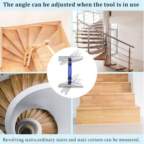 SURENHAP Gabarit de mesure d'escalier Outil de Coupe d'Escalier Acier