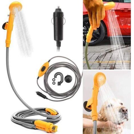 MAGIATTO Draagbare douche, camping, handpomp, 8 l [zonder elektriciteit] – douche, camping, reizen, strand, surfen, wandelen, honden en dieren – eenvoudig transport en hygiëne in de open lucht
