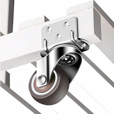 2 Roulettes Pivotantes à 360° Avec Frein - Filetage 8mm, Hauteur 40mm - Uxcell