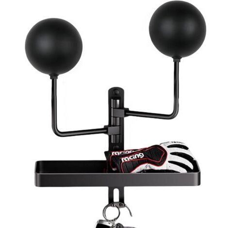 Support de casque de moto, support mural rotatif à 180°, aucun perçage requis, support de rangement de ceinture à double boule, accessoires de moto