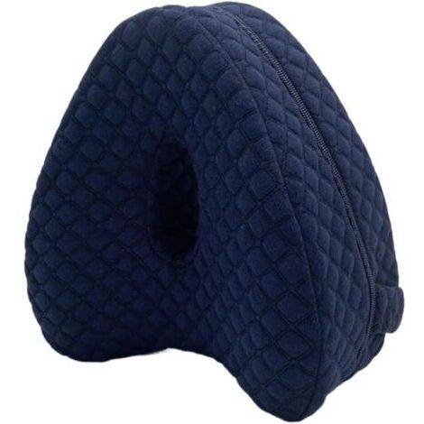 Oreiller d'alignement des Hanches - Soulage Les douleurs sciatiques et Jambes Personnes Dormant sur Le côté Coussin Entre Jambes pour Dormir(bleu marine)