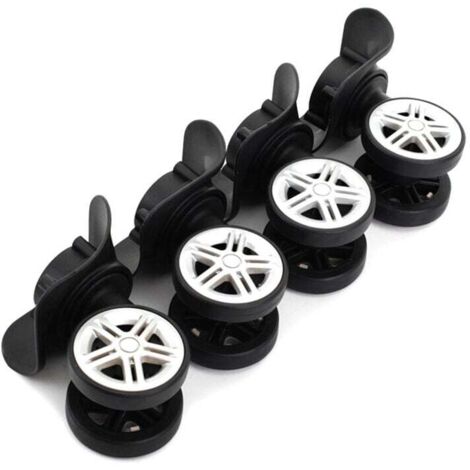 Basetbl – Lot de 4 roulettes de rechange noires pour valises – Dimensions 12 × 5,5 cm – Capacité de charge forte – Installation facile (1/4)