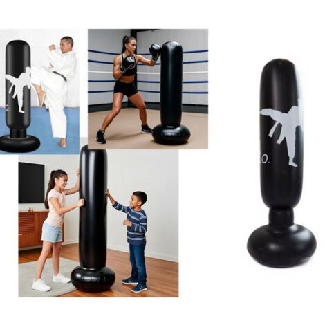Basetbl – Punching ball enfants 160 cm – Sac de frappe en PVC épais – Pour boxe, taekwondo, karaté – Équipement d'entraînement sécurisé