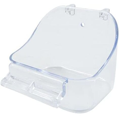 CSPARKV 12.8x9.5x10cm Oiseau Bain Bird Bath Douche - Baignoire Transparent Cage De Nettoyage De Bain Outil Suspendu Baignoire pour Oiseau Perroquet Perruche pour Petit Oiseau Perroquet Myna Moineaux C (1/4)