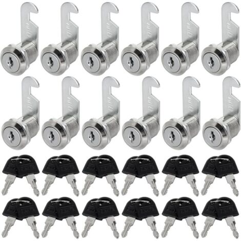 CSPARKV 10 Pièces Serrure Boite aux Lettres, 30 mm Barillet Boite aux Lettres, Serrure Meuble pour Boîtes aux Lettres, Portes D'armoire, Armoires