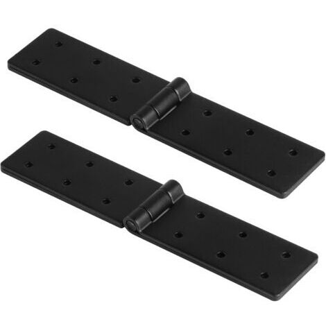 CCYKXA 2 Pcs Charniere Porte Lourde, Charnières pour Portes Pliantes, Charnières Pliantes Noires, Connecteurs de Charnieres de Porte pour Jardin, Boîtes en Bois, Armoires, Meubles (1/5)