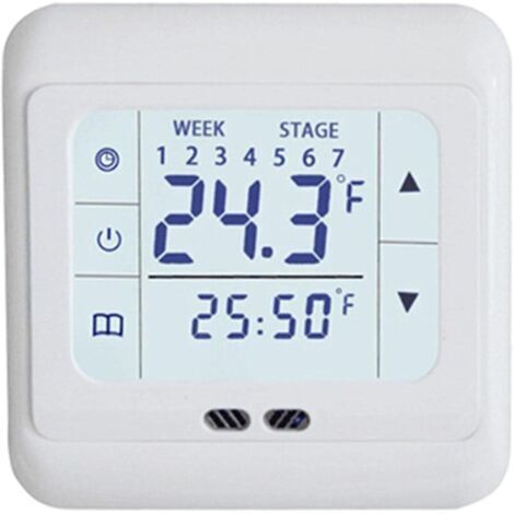 CCYKXA Thermostat de Chauffage Écran LCD Intelligent Régulateur de Température Ambiante Programmable pour Maison Chaudière à Murale au Sol